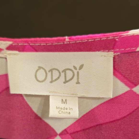 ODDY Pink and White Swirl Mini Dress - Picture 2 of 15